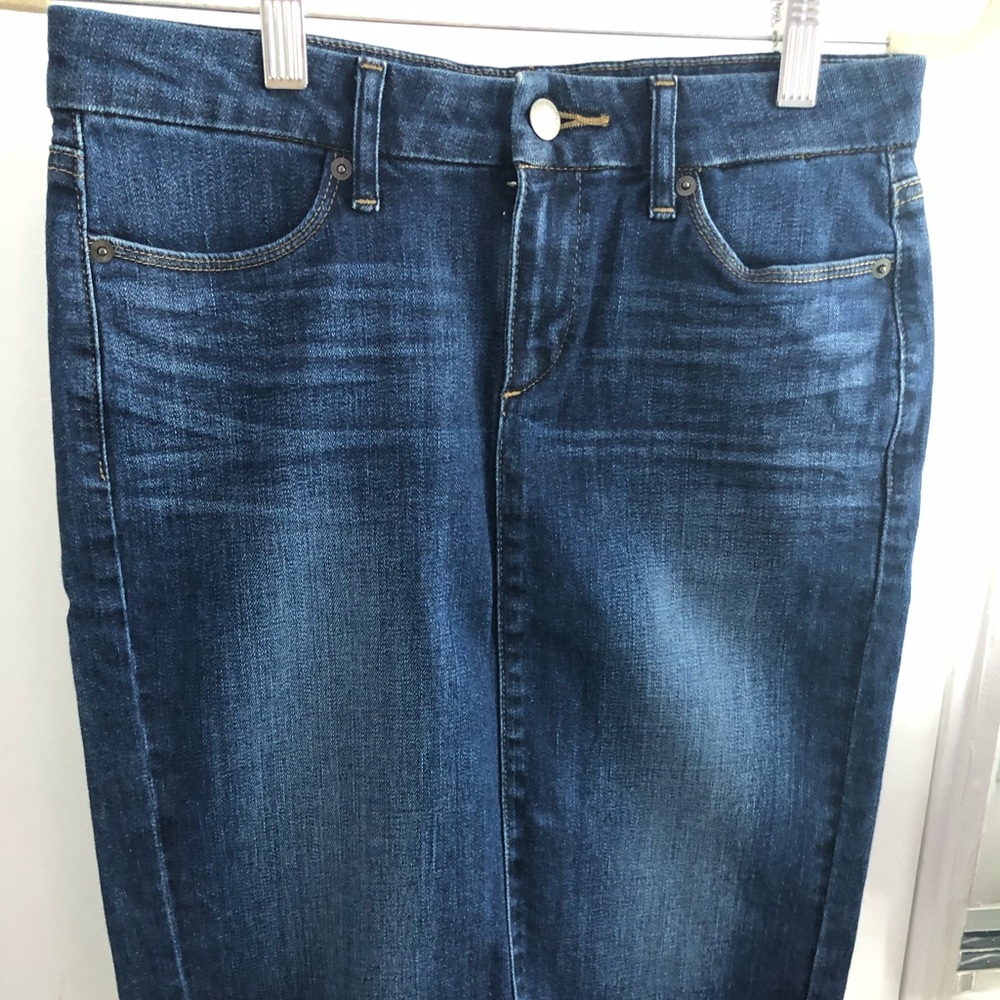 Straight Denim Skirt
